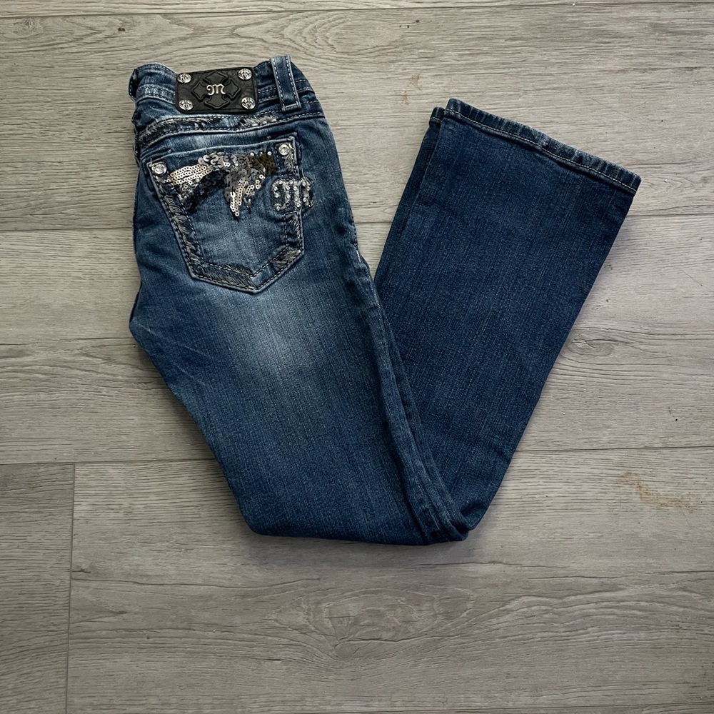 Women's Blue Embellished Jeans